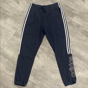 Size large Adidas joggers navy blue